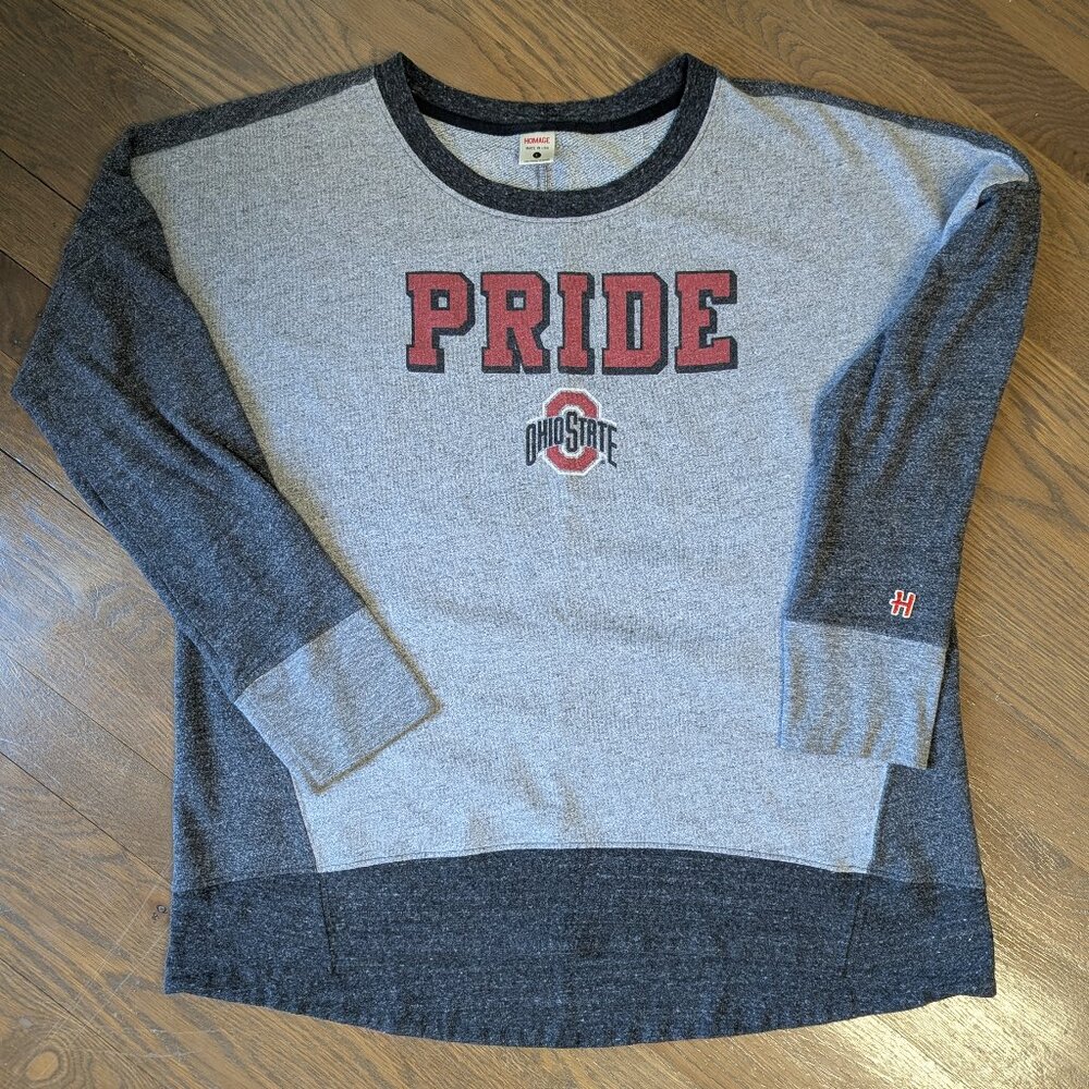 Homage Ohio State Pride Womens Crewneck Sweatshirt, Size L